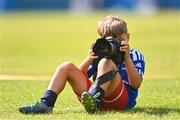 4 August 2022; Emanuela Spagnoli takes a photo during the Bank of Ireland Leinster Rugby Summer Camp at St Mary's College RFC in Dublin. Photo by Ben McShane/Sportsfile
