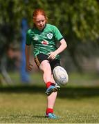 4 August 2022; A participant during the Bank of Ireland Leinster Rugby School of Excellence at The King's Hospital School in Dublin. Photo by Ben McShane/Sportsfile