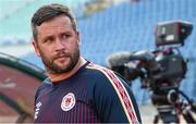 4 August 2022; St Patrick's Athletic manager Tim Clancy before the UEFA Europa Conference League third qualifying round first leg match between CSKA Sofia and St Patrick's Athletic at Stadion Balgarska Armia in Sofia, Bulgaria. Photo by Yulian Todorov/Sportsfile