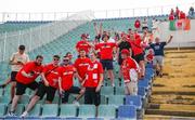 4 August 2022; St Patrick's Athletic manager supporters before the UEFA Europa Conference League third qualifying round first leg match between CSKA Sofia and St Patrick's Athletic at Stadion Balgarska Armia in Sofia, Bulgaria. Photo by Yulian Todorov/Sportsfile