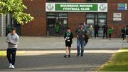 4 August 2022; Shamrock Rovers supporters outside Tallaght Stadium before the UEFA Europa League third qualifying round first leg match between Shamrock Rovers and Shkupi at Tallaght Stadium in Dublin. Photo by Eóin Noonan/Sportsfile