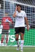 4 August 2022; Shane Blaney of Sligo Rovers reacts after his side conceded a fourth goal during the UEFA Europa Conference League third qualifying round first leg match between Viking and Sligo Rovers at SR-Bank Arena in Stavanger, Norway. Photo by James Fallon/Sportsfile