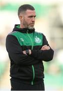4 August 2022; Shamrock Rovers manager Stephen Bradley before the UEFA Europa League third qualifying round first leg match between Shamrock Rovers and Shkupi at Tallaght Stadium in Dublin. Photo by Stephen McCarthy/Sportsfile