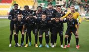 4 August 2022; The Shkupi team before the UEFA Europa League third qualifying round first leg match between Shamrock Rovers and Shkupi at Tallaght Stadium in Dublin. Photo by Stephen McCarthy/Sportsfile
