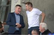 4 August 2022; Republic of Ireland manager Stephen Kenny and Vinny Perth, right, before the UEFA Europa League third qualifying round first leg match between Shamrock Rovers and Shkupi at Tallaght Stadium in Dublin. Photo by Stephen McCarthy/Sportsfile