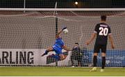 4 August 2022; Shamrock Rovers goalkeeper Alan Mannus concedes a first goal from Shkupi during the UEFA Europa League third qualifying round first leg match between Shamrock Rovers and Shkupi at Tallaght Stadium in Dublin. Photo by Stephen McCarthy/Sportsfile