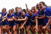 31 July 2022; Laois players celebrate after their side's victory in the TG4 All-Ireland Ladies Football Intermediate Championship Final match between Laois and Wexford at Croke Park in Dublin. Photo by Piaras Ó Mídheach/Sportsfile