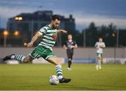 4 August 2022; Richie Towell of Shamrock Rovers during the UEFA Europa League third qualifying round first leg match between Shamrock Rovers and Shkupi at Tallaght Stadium in Dublin. Photo by Eóin Noonan/Sportsfile