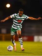4 August 2022; Aidomo Emakhu of Shamrock Rovers during the UEFA Europa League third qualifying round first leg match between Shamrock Rovers and Shkupi at Tallaght Stadium in Dublin. Photo by Eóin Noonan/Sportsfile