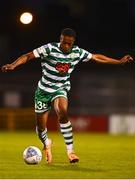 4 August 2022; Aidomo Emakhu of Shamrock Rovers during the UEFA Europa League third qualifying round first leg match between Shamrock Rovers and Shkupi at Tallaght Stadium in Dublin. Photo by Eóin Noonan/Sportsfile