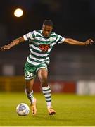4 August 2022; Aidomo Emakhu of Shamrock Rovers during the UEFA Europa League third qualifying round first leg match between Shamrock Rovers and Shkupi at Tallaght Stadium in Dublin. Photo by Eóin Noonan/Sportsfile