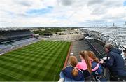 5 August 2022; Visitors on the Skyline in Croke Park, Dublin as the GAA Museum celebrates 10 years of the Kellogg's Skyline Tours. For a full list of events over the coming months, visit www.crokepark.ie/skyline. Photo by David Fitzgerald/Sportsfile