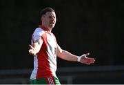 5 August 2022; Philly McMahon of Ballymun Kickhams during the Dublin Senior Club Football Championship Group 2 match between Ballymun Kickhams and Clontarf at Parnell Park in Dublin. Photo by Piaras Ó Mídheach/Sportsfile