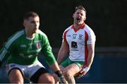 5 August 2022; Philly McMahon of Ballymun Kickhams reacts during the Dublin Senior Club Football Championship Group 2 match between Ballymun Kickhams and Clontarf at Parnell Park in Dublin. Photo by Piaras Ó Mídheach/Sportsfile