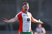 5 August 2022; Philly McMahon of Ballymun Kickhams during the Dublin Senior Club Football Championship Group 2 match between Ballymun Kickhams and Clontarf at Parnell Park in Dublin. Photo by Piaras Ó Mídheach/Sportsfile