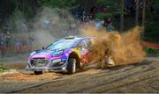 5 August 2022; Craig Breen and Paul Nagle of Ireland in their Ford Puma Rally 1 during day two of the FIA World Rally Championship Secto Rally in Jyvaskyla in Finland. Photo by Philip Fitzpatrick/Sportsfile