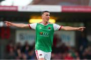 5 August 2022; Barry Coffey of Cork City celebrates after scoring his side's first goal during the SSE Airtricity League First Division match between Cork City and Athlone Town at Turners Cross in Cork. Photo by Michael P Ryan/Sportsfile