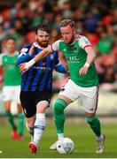 5 August 2022; Kevin O'Connor of Cork City in action against Gary Armstrong of Athlone Town  during the SSE Airtricity League First Division match between Cork City and Athlone Town at Turners Cross in Cork. Photo by Michael P Ryan/Sportsfile