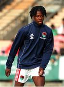 5 August 2022; Franco Umeh of Cork City before the SSE Airtricity League First Division match between Cork City and Athlone Town at Turners Cross in Cork. Photo by Michael P Ryan/Sportsfile