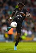 4 August 2022; Senghor Faustin of Shkupi during the UEFA Europa League third qualifying round first leg match between Shamrock Rovers and Shkupi at Tallaght Stadium in Dublin. Photo by Stephen McCarthy/Sportsfile