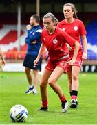 6 August 2022; Abbie Larkin of Shelbourne before the 2022 EVOKE.ie FAI Women's Cup Quarter-Final match between Shelbourne and Peamount United at Tolka Park in Dublin. Photo by Ben McShane/Sportsfile