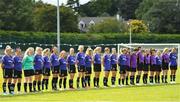 6 August 2022; Wexford & District Women's League players before the FAI Women's Angela Hearst InterLeague Cup Final match between Wexford & District Women's League and Eastern Women's Football League at Arklow Town FC, in Wicklow. Photo by Seb Daly/Sportsfile
