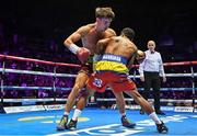 6 August 2022; Michael Conlan, left, and Miguel Marriaga during their featherweight bout at SSE Arena in Belfast. Photo by Ramsey Cardy/Sportsfile