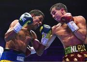 6 August 2022; Michael Conlan, right, and Miguel Marriaga during their featherweight bout at SSE Arena in Belfast. Photo by Ramsey Cardy/Sportsfile