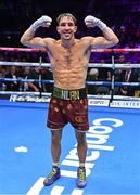 6 August 2022; Michael Conlan celebrates defeating Miguel Marriaga in their featherweight bout at SSE Arena in Belfast. Photo by Ramsey Cardy/Sportsfile