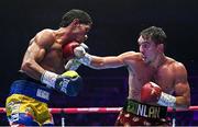 6 August 2022; Michael Conlan, right, and Miguel Marriaga during their featherweight bout at SSE Arena in Belfast. Photo by Ramsey Cardy/Sportsfile