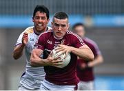 6 August 2022; James O'Kane of Raheny in action against Rory O'Carroll of Kilmacud Crokes during the Dublin County Senior Club Football Championship Group 1 match between Kilmacud Crokes and Raheny at Parnell Park in Dublin. Photo by Piaras Ó Mídheach/Sportsfile