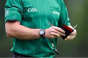 6 August 2022; Referee Darren Delaney during the Dublin County Senior Club Football Championship Group 1 match between Kilmacud Crokes and Raheny at Parnell Park in Dublin. Photo by Piaras Ó Mídheach/Sportsfile