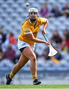 7 August 2022; Dervla Cosgrove of Antrim during the Glen Dimplex All-Ireland Premier Junior Camogie Championship Final match between Antrim and Armagh at Croke Park in Dublin. Photo by Piaras Ó Mídheach/Sportsfile