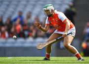 7 August 2022; Armagh goalkeeper Ciarrai Devlin during the Glen Dimplex All-Ireland Premier Junior Camogie Championship Final match between Antrim and Armagh at Croke Park in Dublin. Photo by Piaras Ó Mídheach/Sportsfile