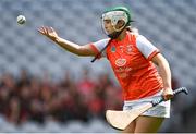 7 August 2022; Armagh goalkeeper Ciarrai Devlin during the Glen Dimplex All-Ireland Premier Junior Camogie Championship Final match between Antrim and Armagh at Croke Park in Dublin. Photo by Piaras Ó Mídheach/Sportsfile