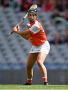 7 August 2022; Ciara Donnelly of Armagh takes a free during the Glen Dimplex All-Ireland Premier Junior Camogie Championship Final match between Antrim and Armagh at Croke Park in Dublin. Photo by Piaras Ó Mídheach/Sportsfile