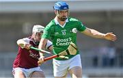 7 August 2022; Anthony O’Carroll of Ballyduff in action against Paul McGrath of Causeway during the Kerry County Senior Hurling Championship Final match between Ballyduff and Causeway at Austin Stack Park in Tralee, Kerry. Photo by Brendan Moran/Sportsfile