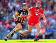 7 August 2022; Chloe Sigerson of Cork in action against Claire Phelan of Kilkenny during the Glen Dimplex All-Ireland Senior Camogie Championship Final match between Cork and Kilkenny at Croke Park in Dublin. Photo by Seb Daly/Sportsfile