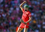 7 August 2022; Hannah Looney of Cork celebrates scoring a point during the Glen Dimplex All-Ireland Senior Camogie Championship Final match between Cork and Kilkenny at Croke Park in Dublin. Photo by Piaras Ó Mídheach/Sportsfile