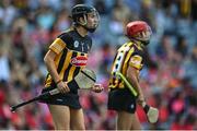 7 August 2022; Kilkenny goalkeeper Aoife Norris during the Glen Dimplex All-Ireland Senior Camogie Championship Final match between Cork and Kilkenny at Croke Park in Dublin. Photo by Piaras Ó Mídheach/Sportsfile