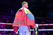 6 August 2022; Kieran Molloy after his super-welterweight bout against Evgenii Vazem at SSE Arena in Belfast. Photo by Ramsey Cardy/Sportsfile