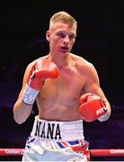 6 August 2022; Tom Hill during his welterweight bout against Paddy Donovan at SSE Arena in Belfast. Photo by Ramsey Cardy/Sportsfile