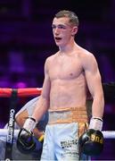 6 August 2022; Colm Murphy during the BUI Celtic featherweight title bout against Ruadhan Farrell at SSE Arena in Belfast. Photo by Ramsey Cardy/Sportsfile