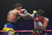 6 August 2022; Michael Conlan, right, and Miguel Marriaga during their featherweight bout at SSE Arena in Belfast. Photo by Ramsey Cardy/Sportsfile