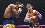 6 August 2022; Michael Conlan, right, and Miguel Marriaga during their featherweight bout at SSE Arena in Belfast. Photo by Ramsey Cardy/Sportsfile