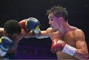 6 August 2022; Michael Conlan, right, and Miguel Marriaga during their featherweight bout at SSE Arena in Belfast. Photo by Ramsey Cardy/Sportsfile