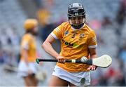 7 August 2022; Eilis Kearns of Antrim during the Glen Dimplex All-Ireland Premier Junior Camogie Championship Final match between Antrim and Armagh at Croke Park in Dublin. Photo by Piaras Ó Mídheach/Sportsfile