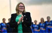 3 August 2022; Leinster LGFA President and LGFA vice-President Trina Murray after the ZuCar All-Ireland Ladies Football Minor ‘C’ Championship Final match between Clare and Wicklow at Kinnegad GAA club in Kinnegad, Westmeath. Photo by Piaras Ó Mídheach/Sportsfile