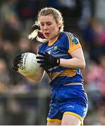 3 August 2022; Sadhbh Fisher of Wicklow during the ZuCar All-Ireland Ladies Football Minor ‘C’ Championship Final match between Clare and Wicklow at Kinnegad GAA club in Kinnegad, Westmeath. Photo by Piaras Ó Mídheach/Sportsfile