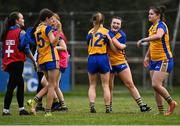3 August 2022; Clare players celebrate after the ZuCar All-Ireland Ladies Football Minor ‘C’ Championship Final match between Clare and Wicklow at Kinnegad GAA club in Kinnegad, Westmeath. Photo by Piaras Ó Mídheach/Sportsfile